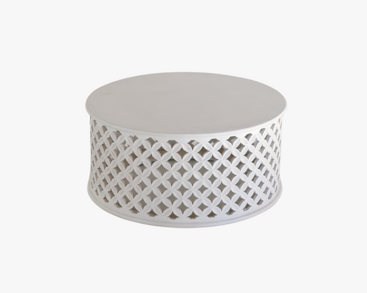 White Lattice Coffee Table
