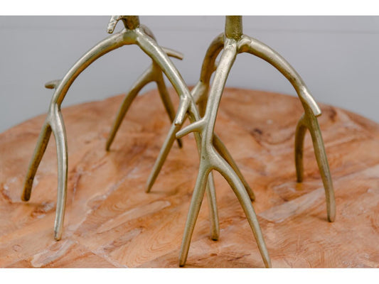 Gold Antler Candle Holder Set | Adorn Charleston