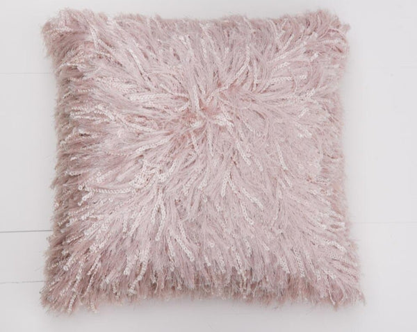 Pink Shag Pillow | Adorn Charleston