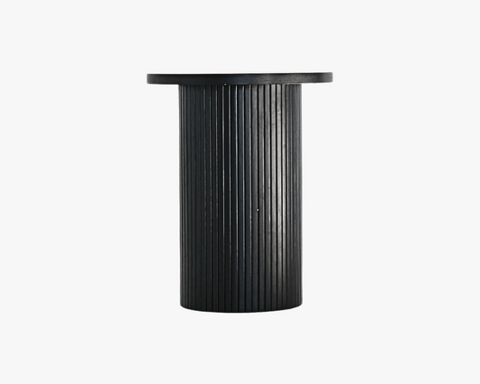 Black Fluted Side Table