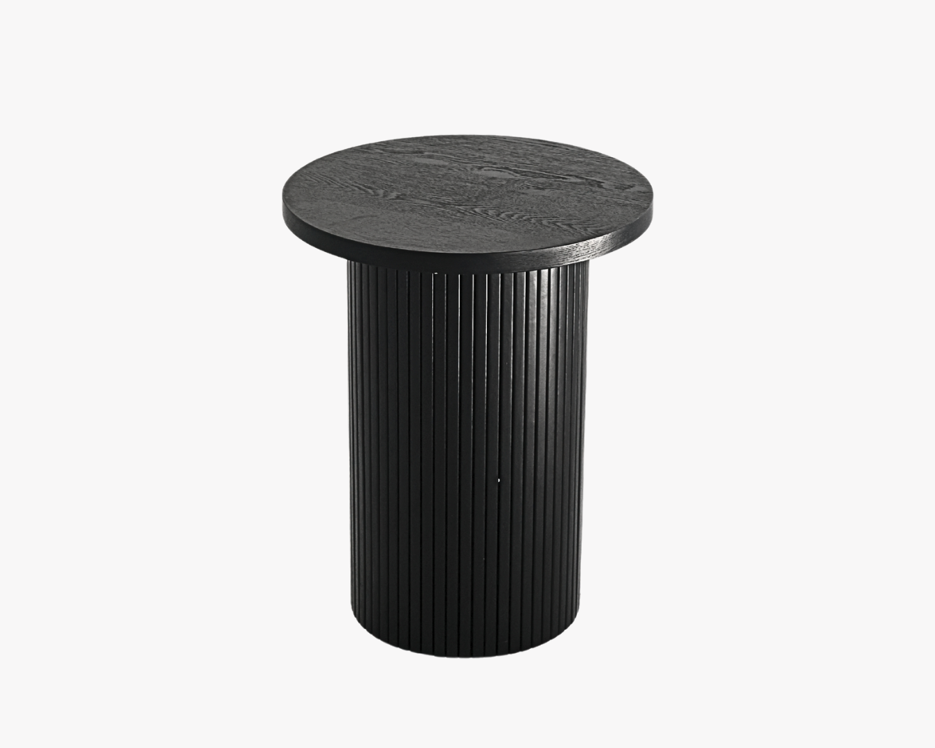 Black Fluted Side Table