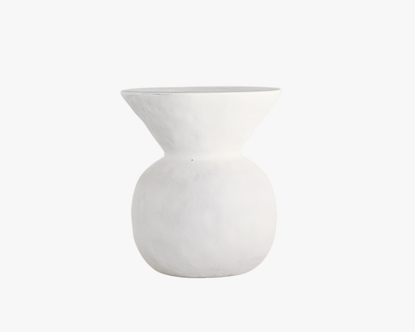 White Textured Garden Stool