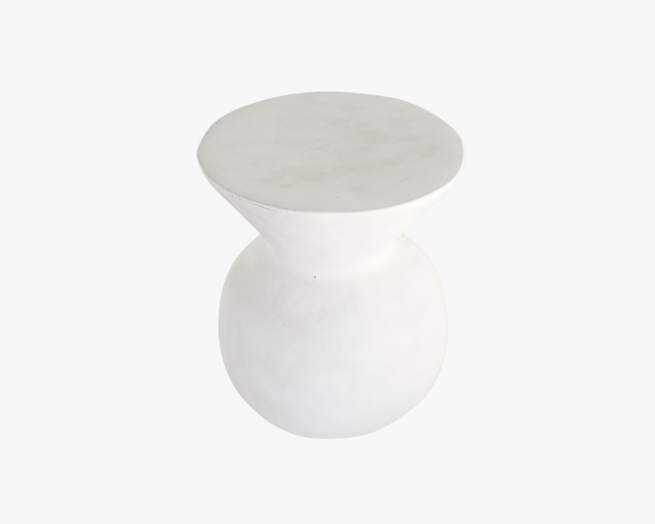 White Textured Garden Stool