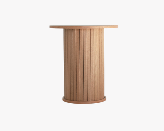 Natural Fluted Side Table