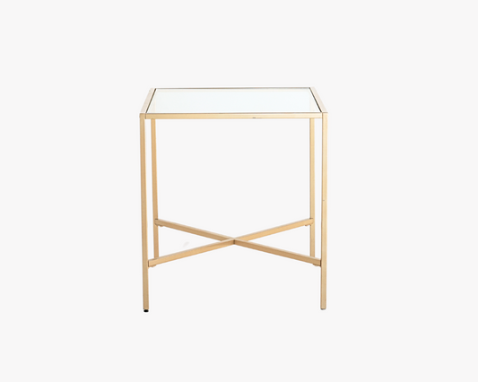 Gold X Side Table
