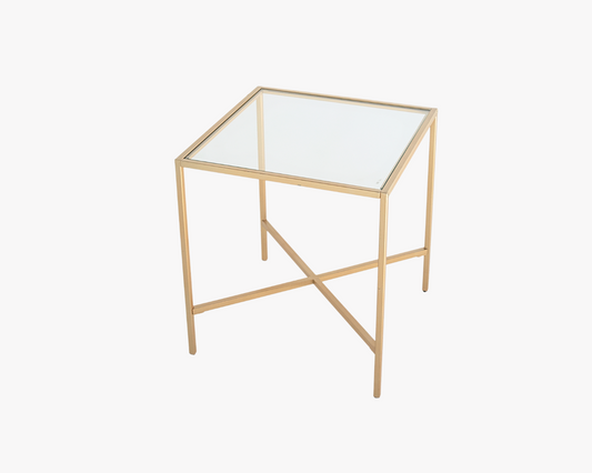 Gold X Side Table