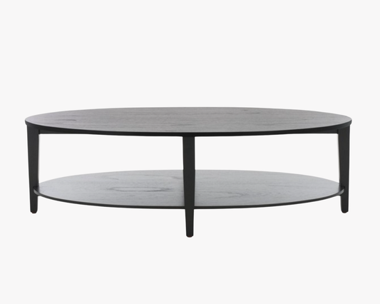 NEW Black Oval Coffee Table