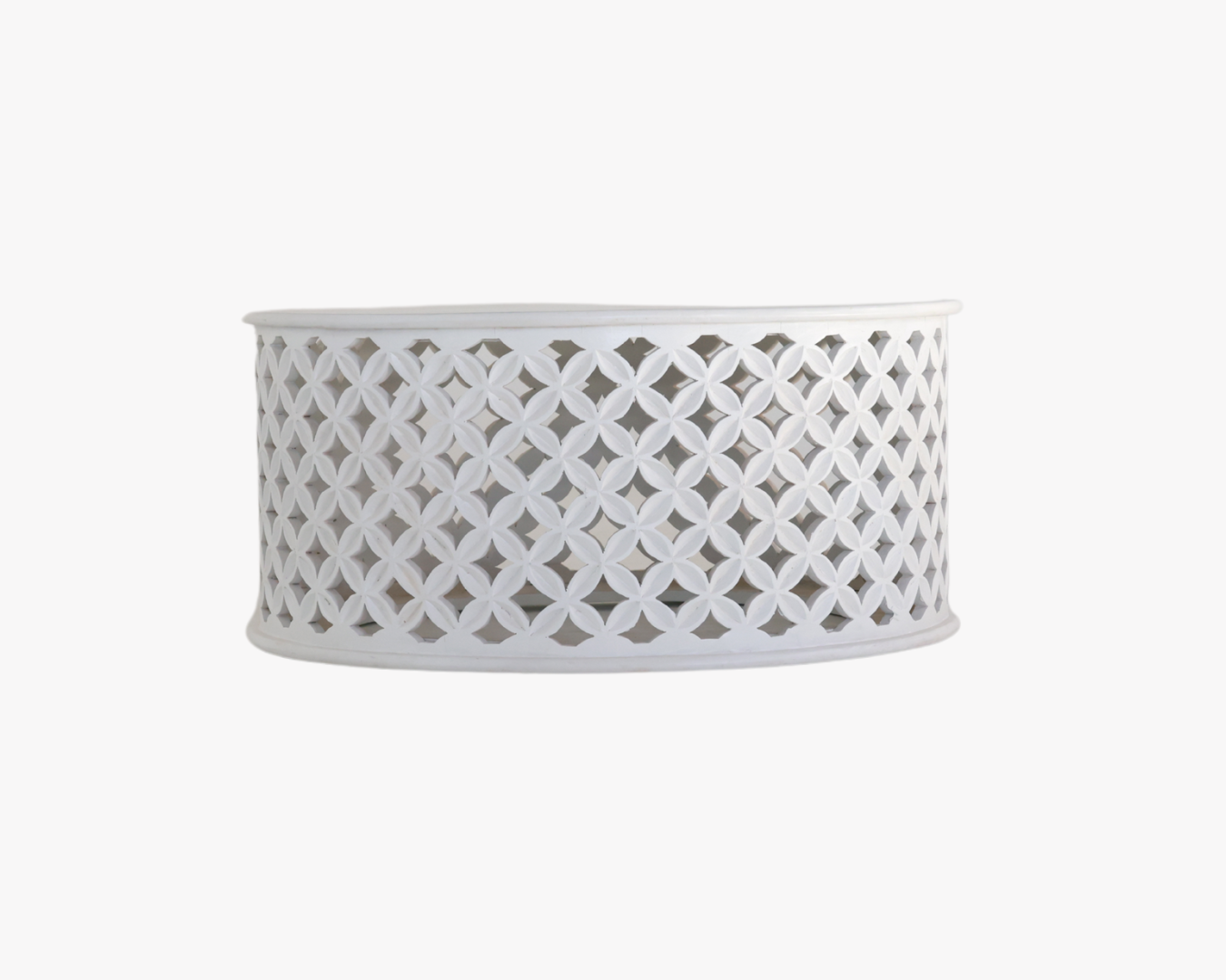 White Lattice Coffee Table
