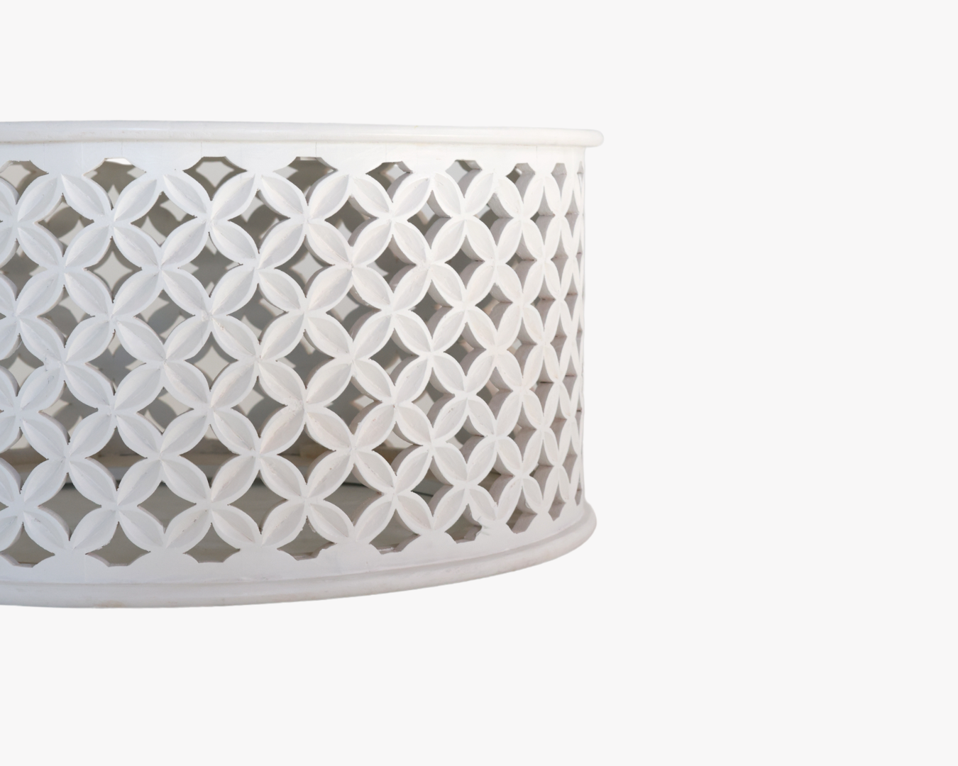 White Lattice Coffee Table