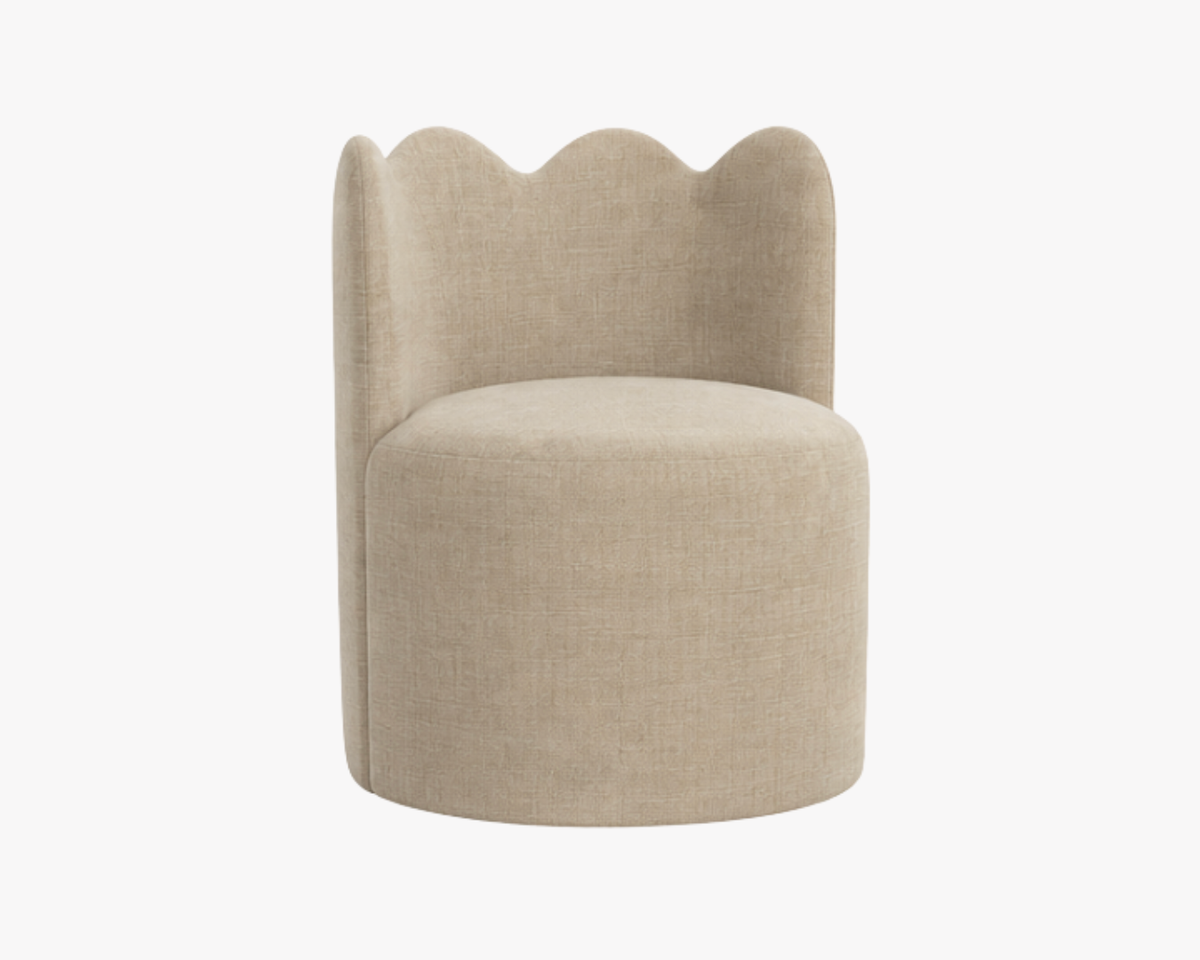** PRE ORDER ** Green Cece Scalloped Dining Chair