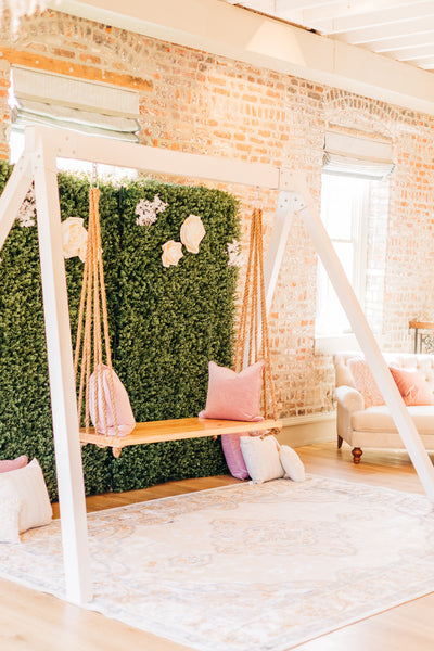 White Charleston Swing