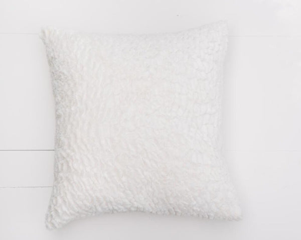 White Fur Pillow | Adorn Charleston