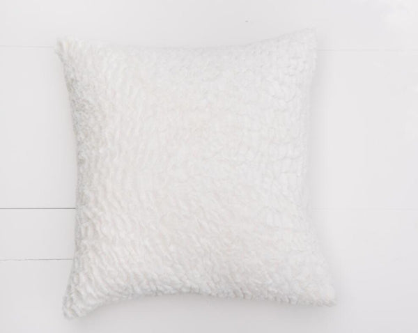 White Fur Pillow | Adorn Charleston