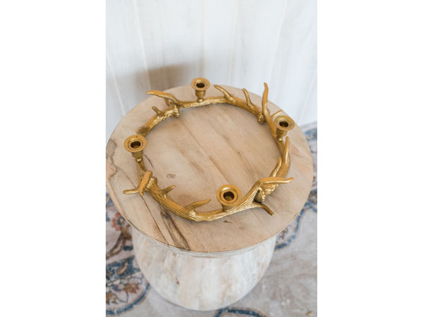 Gold Antler Candle Holder