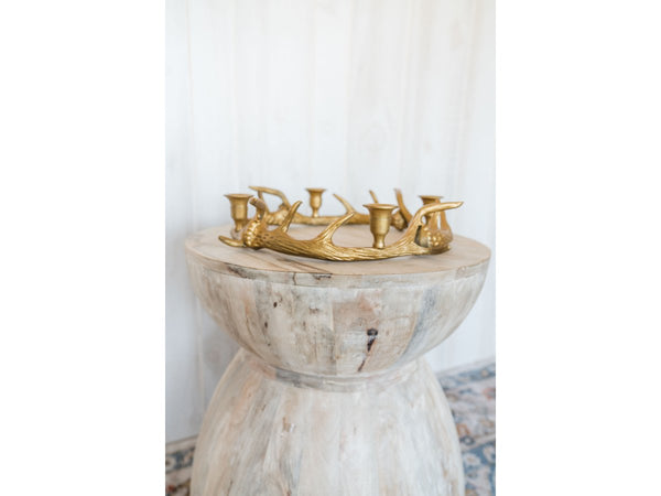 Gold Antler Candle Holder