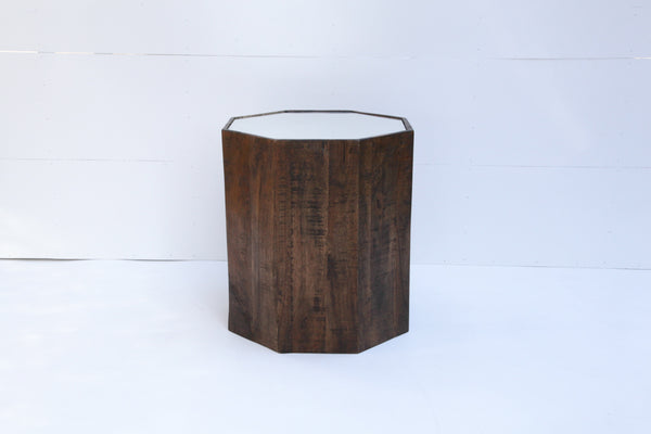 Octagon Wood Side Table