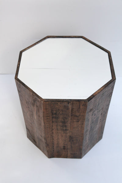 Octagon Wood Side Table